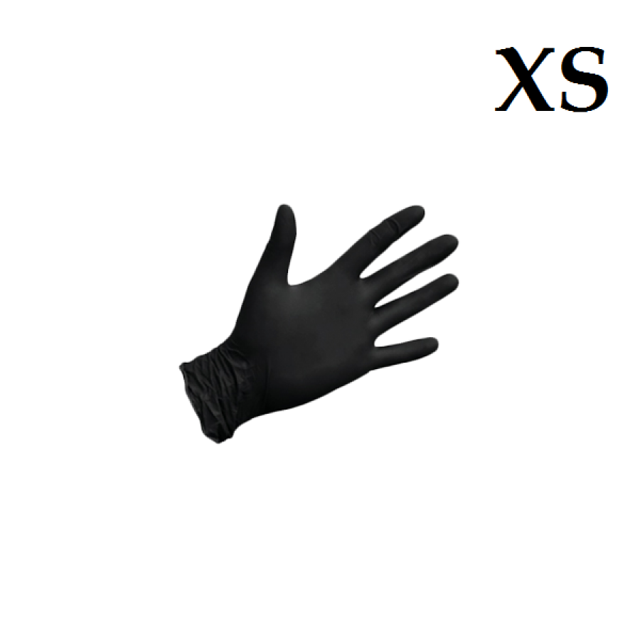 Перчатки нитриловые Benovy XS (100 шт.) Черный